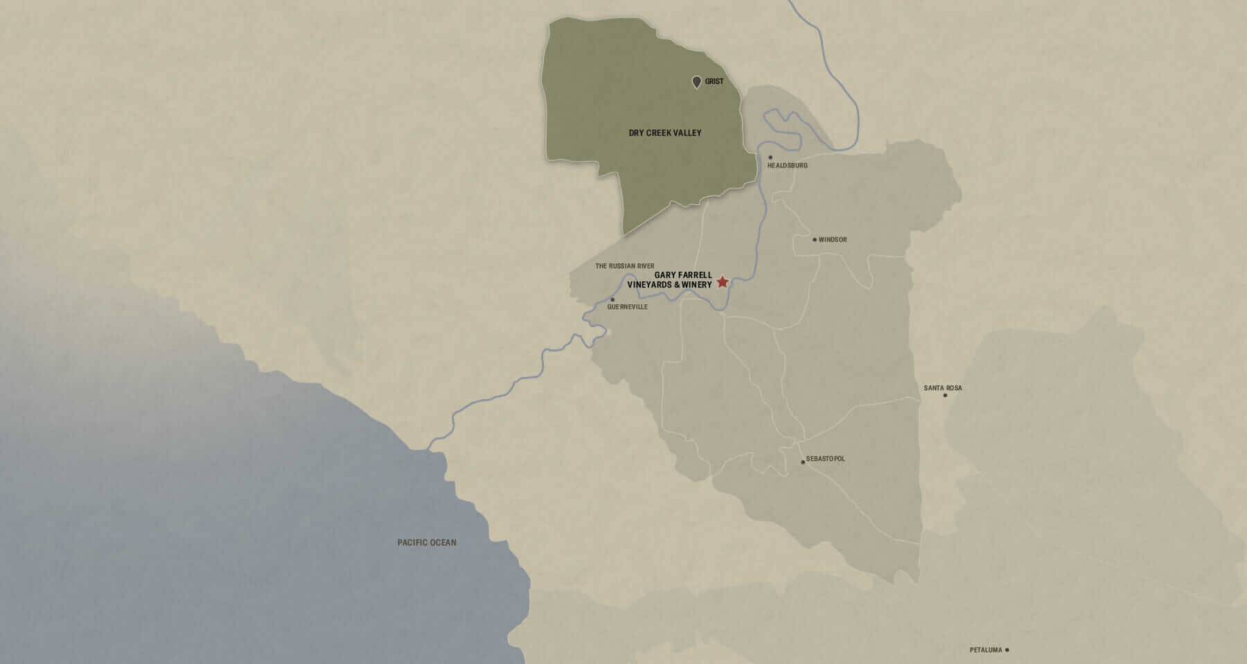 Dry Creek Valley Map