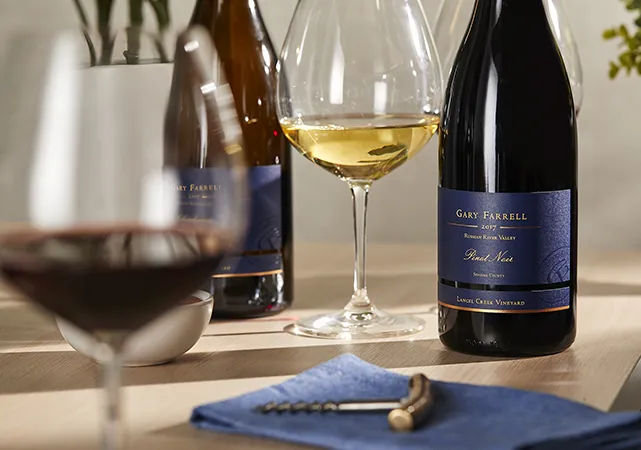 Wine bottles and glasses