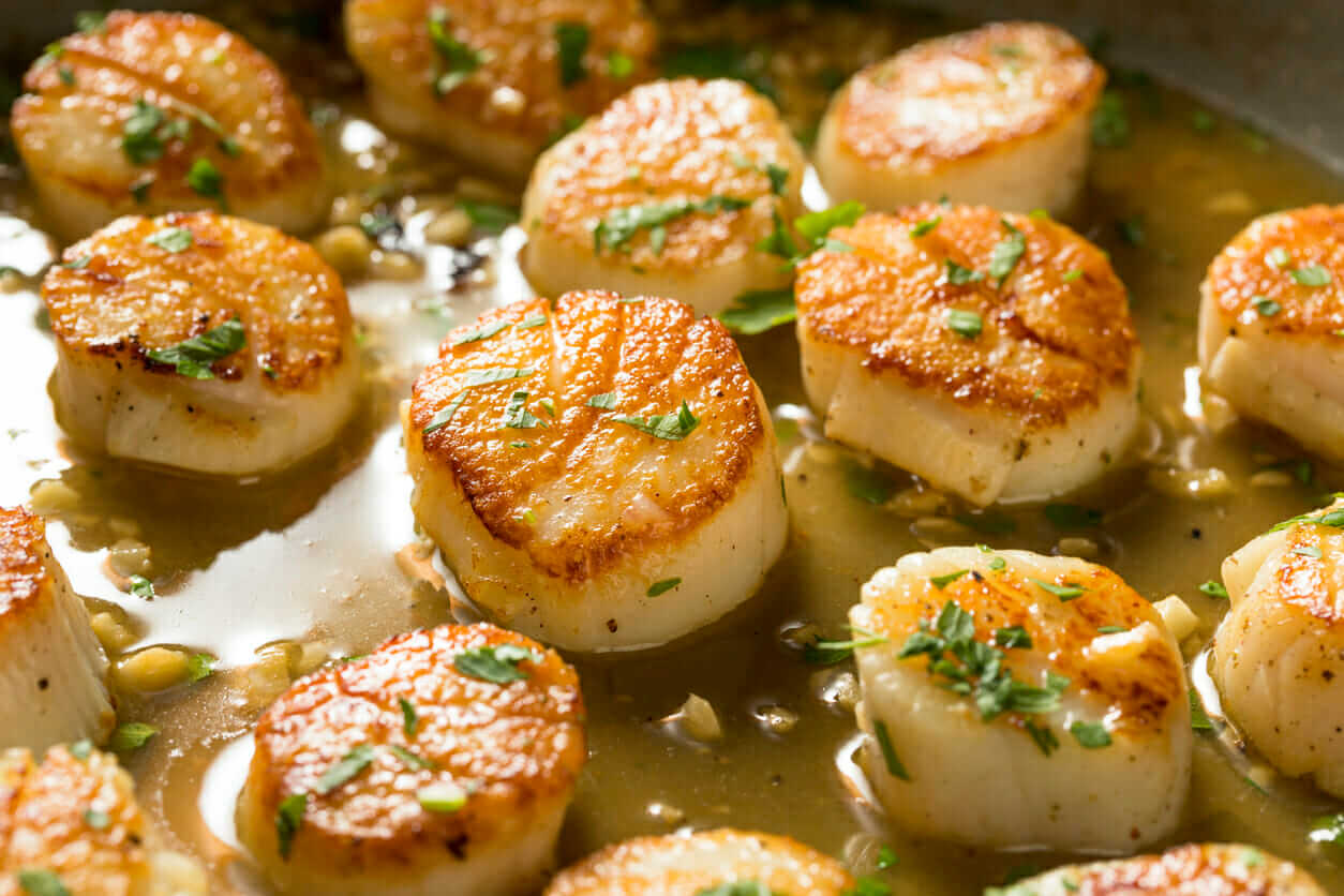 Scallop Pasta with White Wine Cream Sauce