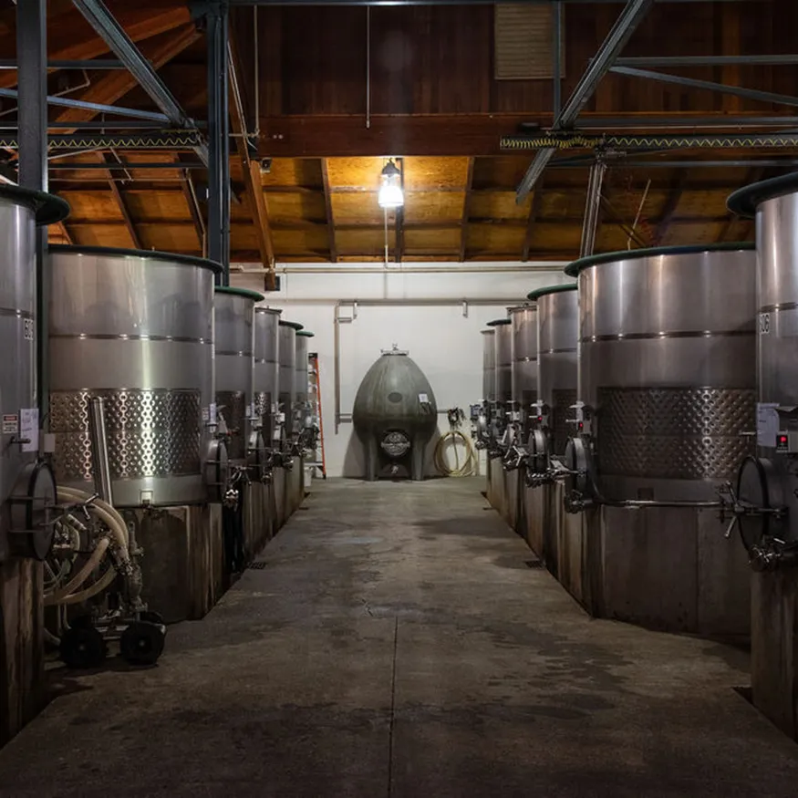Tank room at Gary Farrell Vineyards