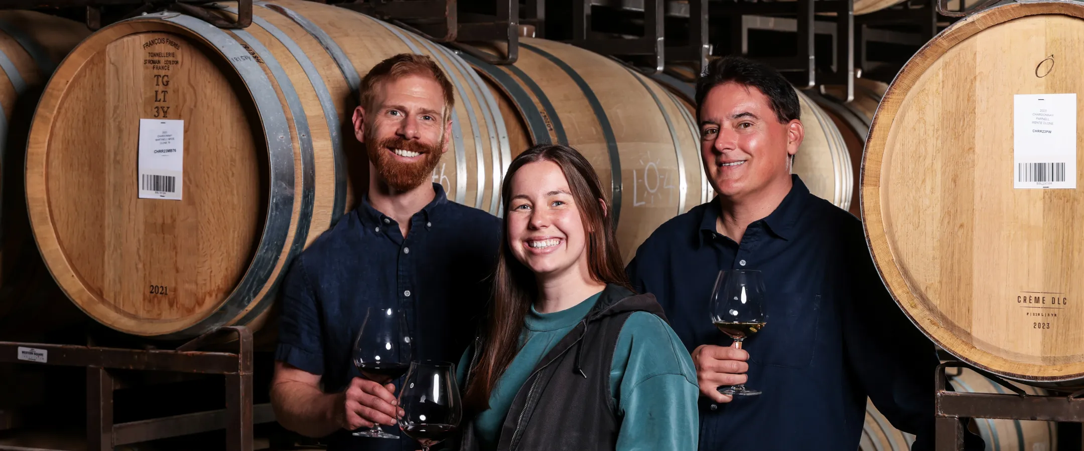 Gary Farrell winemaking team in the cellar